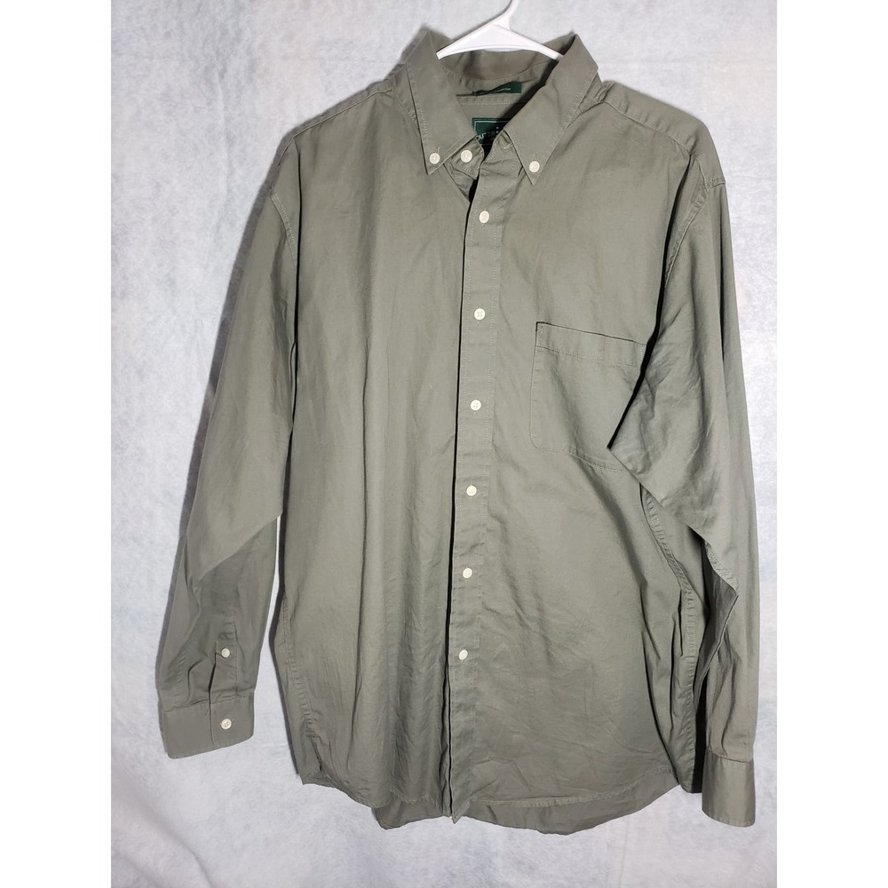 Large Outer Banks Olive green long sleeved button up